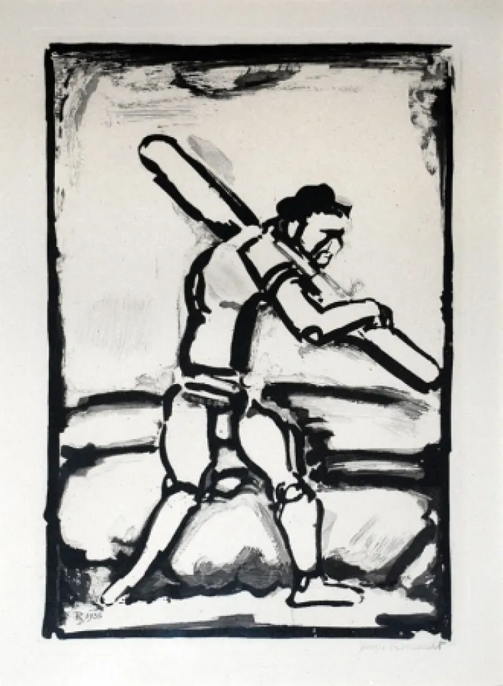 Água-Forte E Água-Tinta Rouault - Le Vieil Homme Chemine (Old Man Walking)