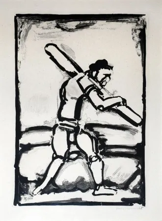 Água-Forte E Água-Tinta Rouault - Le Vieil Homme Chemine (Old Man Walking)