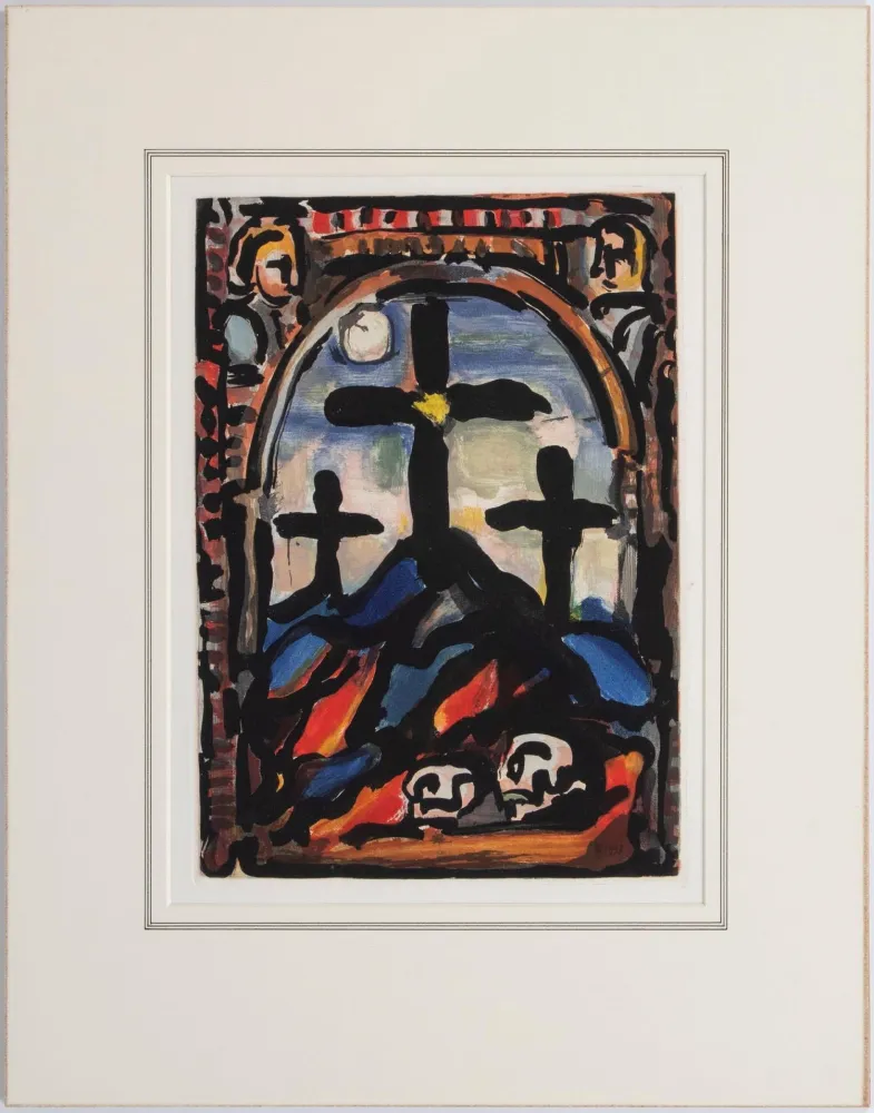 Água-Tinta Rouault - Les tres croix