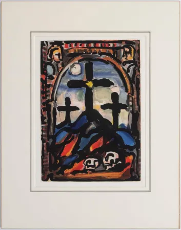 Água-Tinta Rouault - Les tres croix