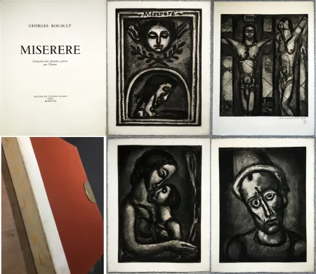 Livro Ilustrado Rouault - MISERERE. 58 gravures. La suite complète de l'œuvre capitale de Rouault. Éditions de l’étoile filante, 1948