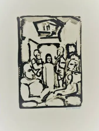 Água-Forte E Água-Tinta Rouault - Passion W.345 Christ Et Les Exegetes