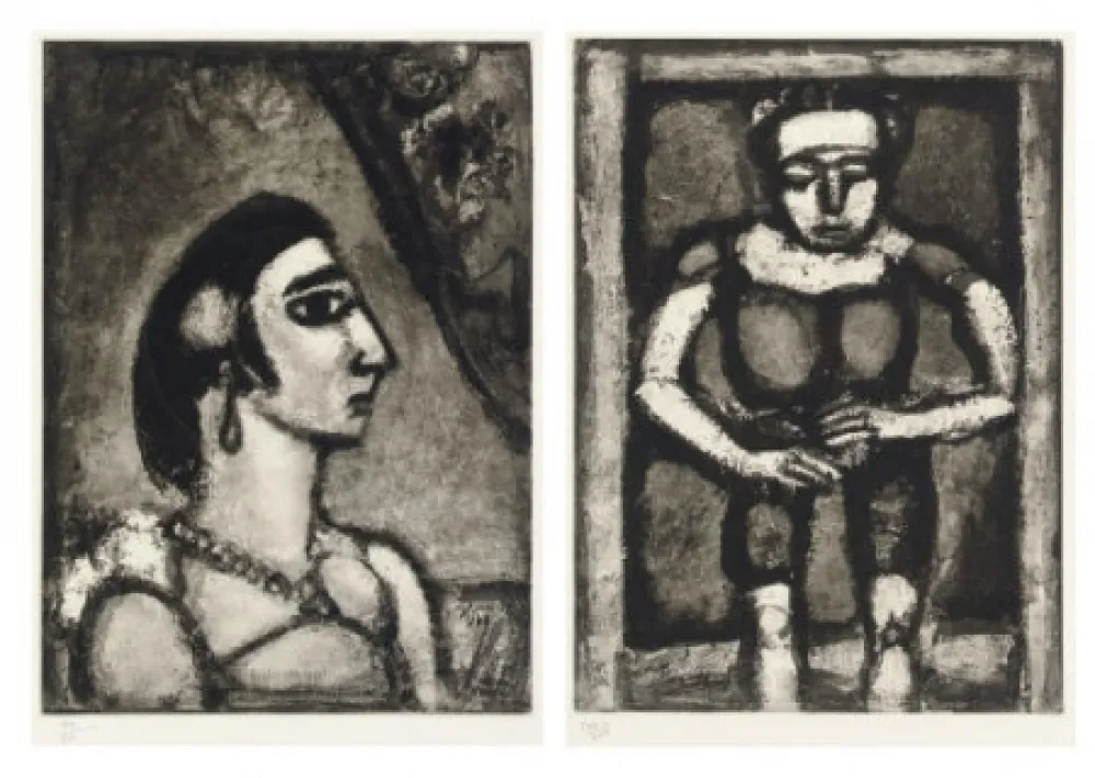 Água-Forte E Água-Tinta Rouault - Quatorze planches gravées pour Les fleurs du mal