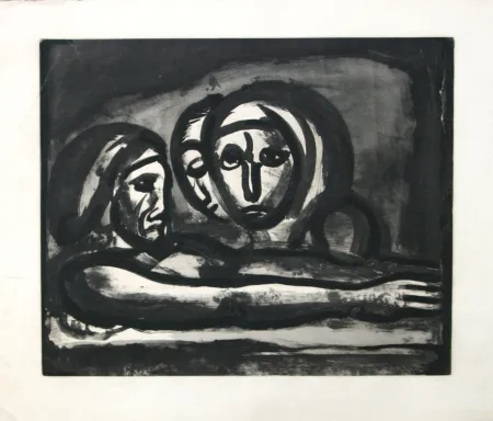 Talhe-Doce Rouault -  Title: 	 Au Presser Le Raisin Fut Foule' #48 (In the Winepress the Grapes were Crushed)