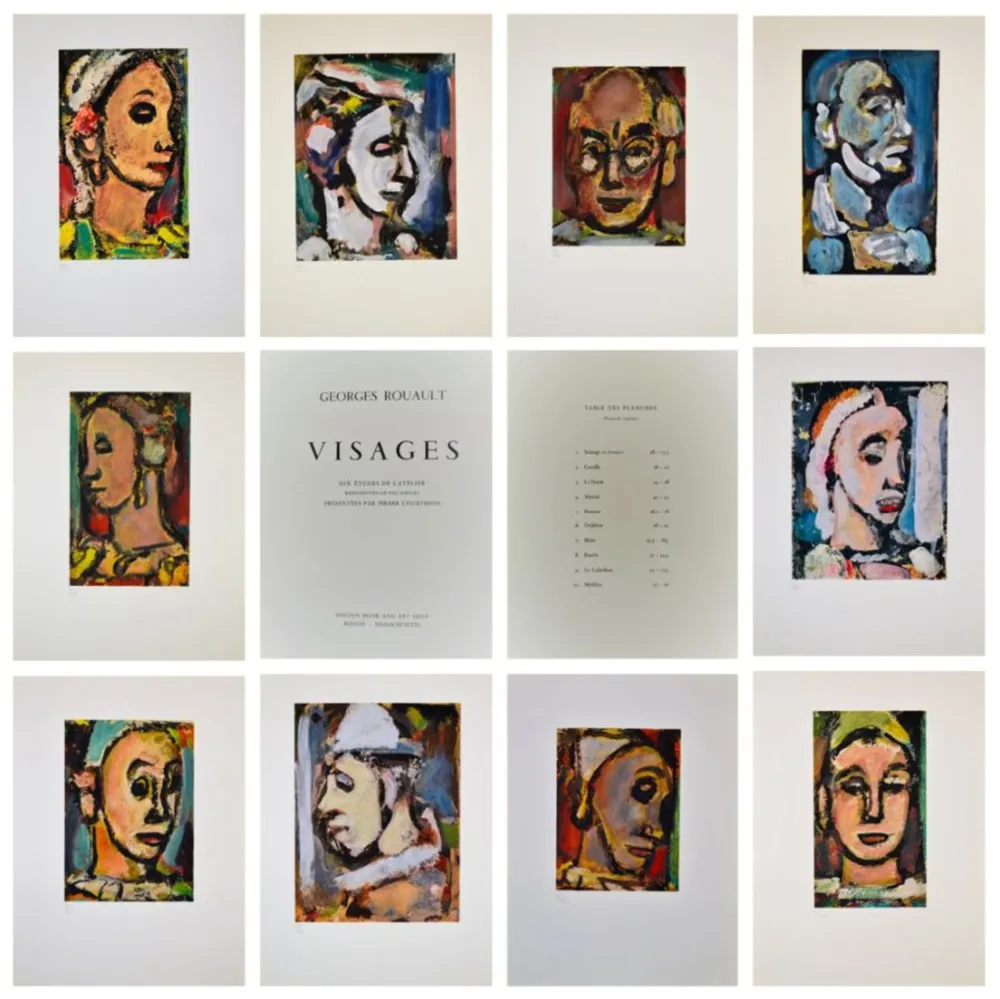 Litografia Rouault - Visages Portfolio