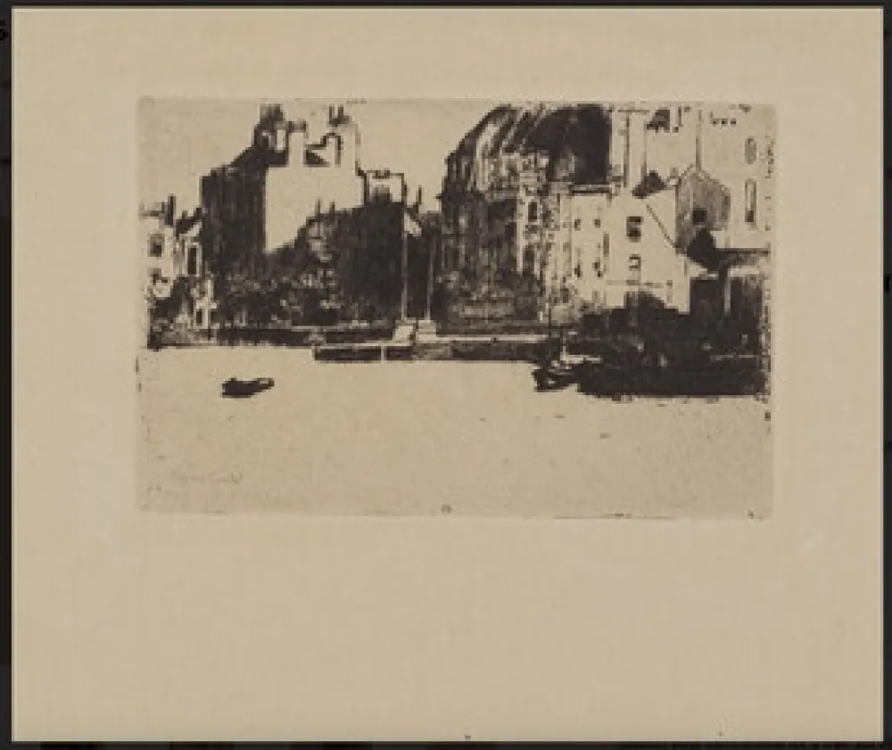 Água-Forte Roussel - Chelsea Palaces (black-and-white version)