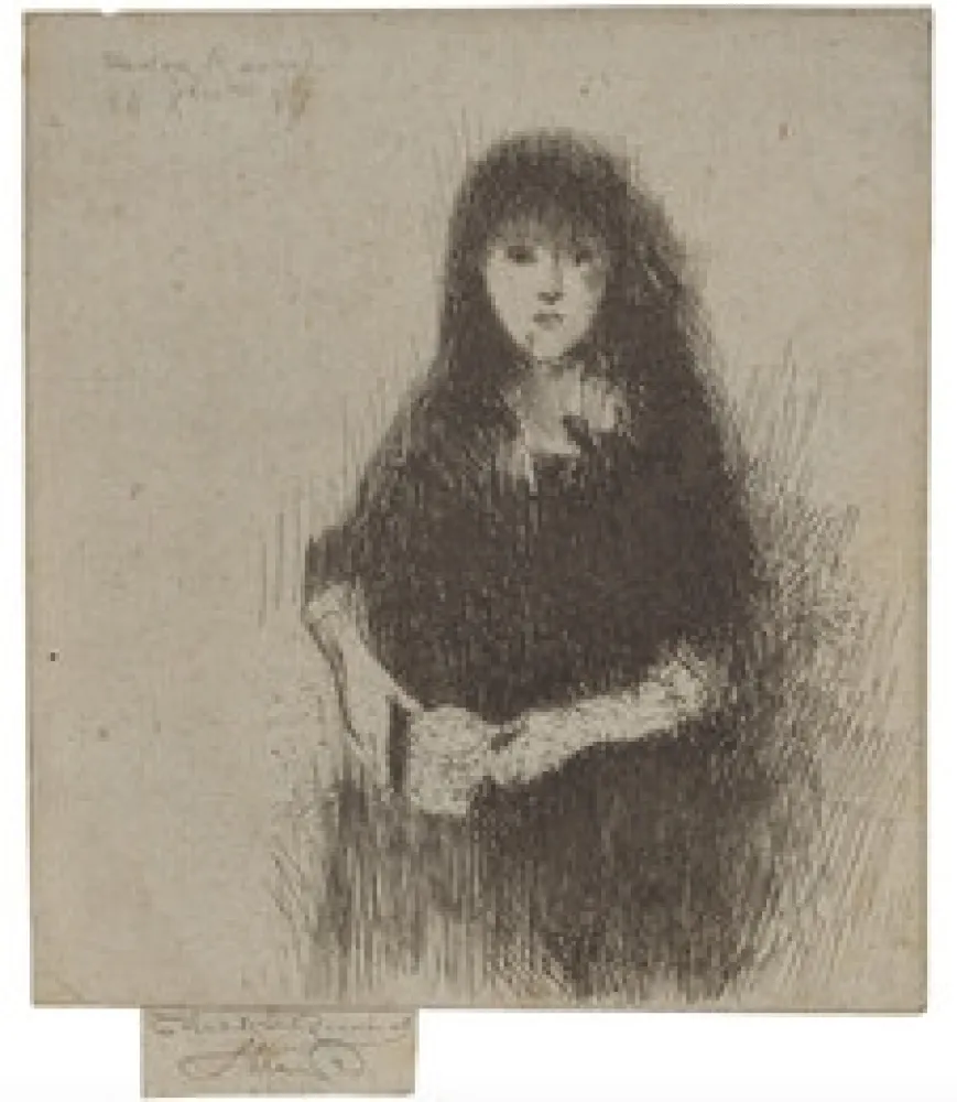 Água-Forte Roussel - Portrait of a Little Spanish Girl