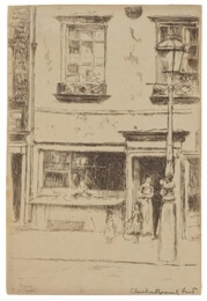Água-Forte Roussel - The Little Fish Shop, Chelsea Embankment (Maunder's Fish Shop)