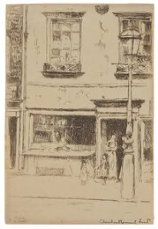 Água-Forte Roussel - The Little Fish Shop, Chelsea Embankment (Maunder's Fish Shop)