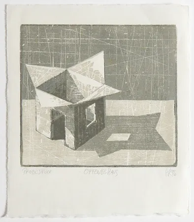 Xilogravura Rüngeler - Offenes Haus