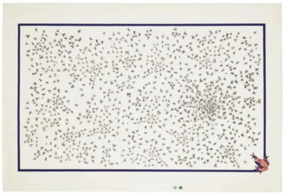 Litografia Ruscha - Flies and Frog