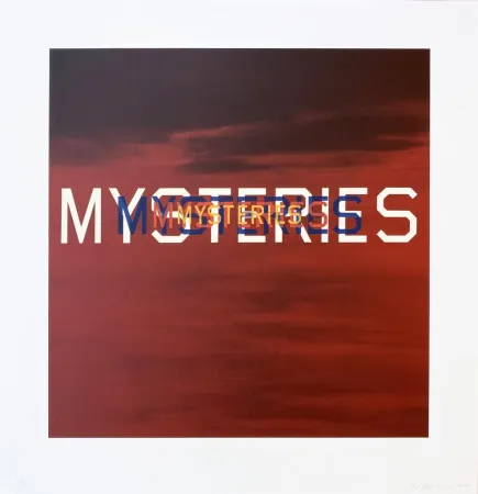 Litografia Ruscha - Mysteries