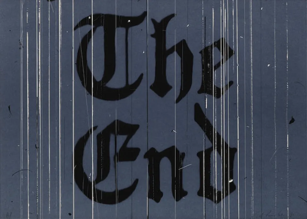Litografia Ruscha - The End