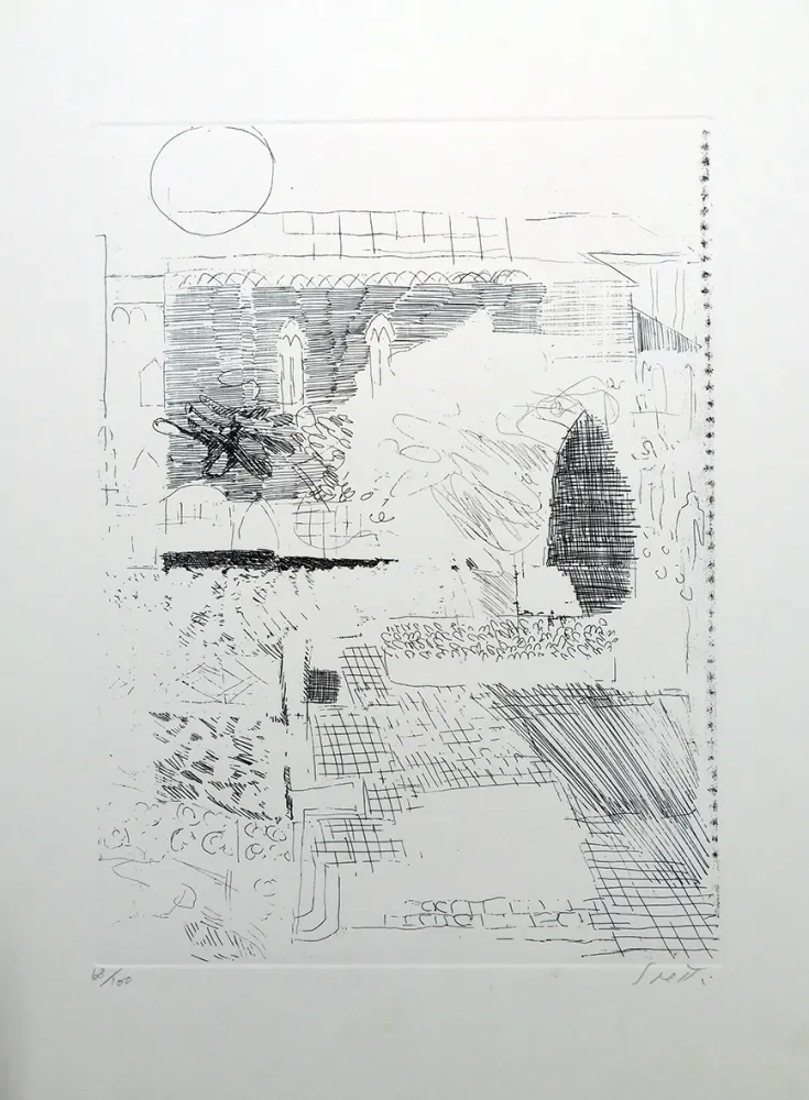 Água-Forte Saetti - Paesaggio