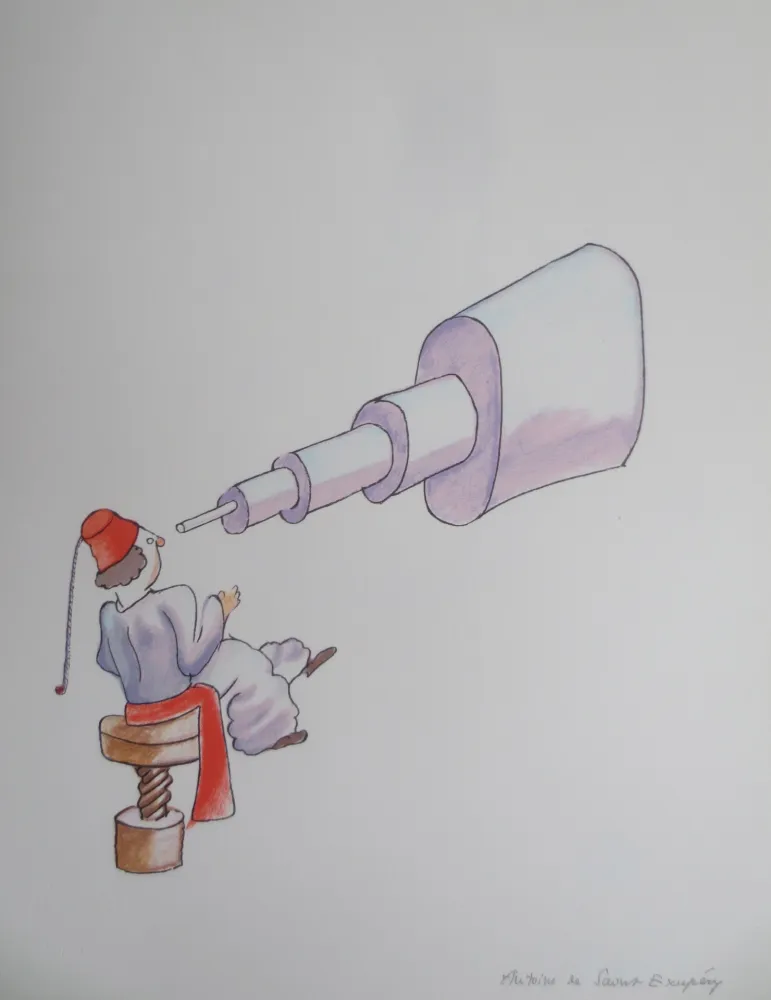 Litografia Saint-Exupéry - L'astronome
