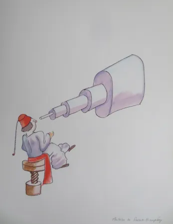 Litografia Saint-Exupéry - L'astronome