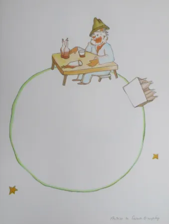 Litografia Saint-Exupéry -  le buveur