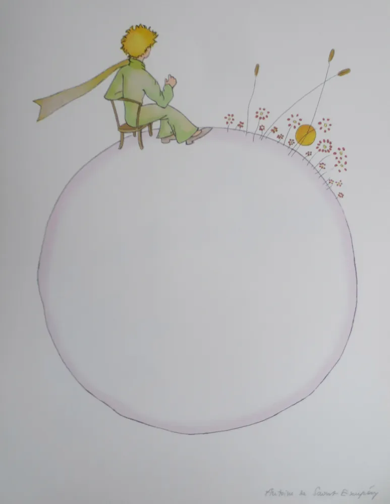 Litografia Saint-Exupéry - Le coucher de soleil