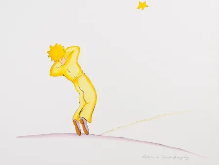 Litografia Saint-Exupéry - Le Petit Prince endormi