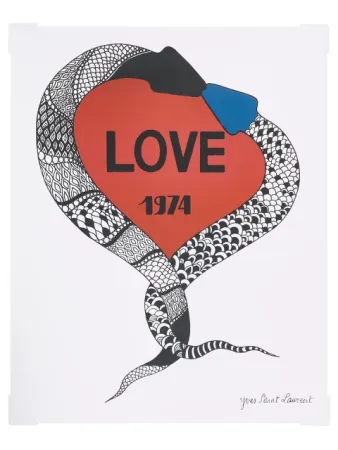 Cartaz Saint Laurent - Love 1974