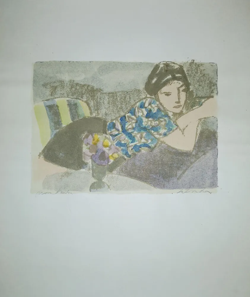 Litografia Salvadori - La camicetta blu