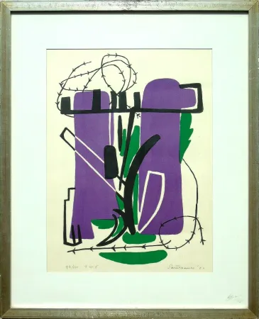 Litografia Santomaso - Composizione (d)