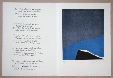 Litografia Santomaso - Hommage à Jean Cassou, 1970