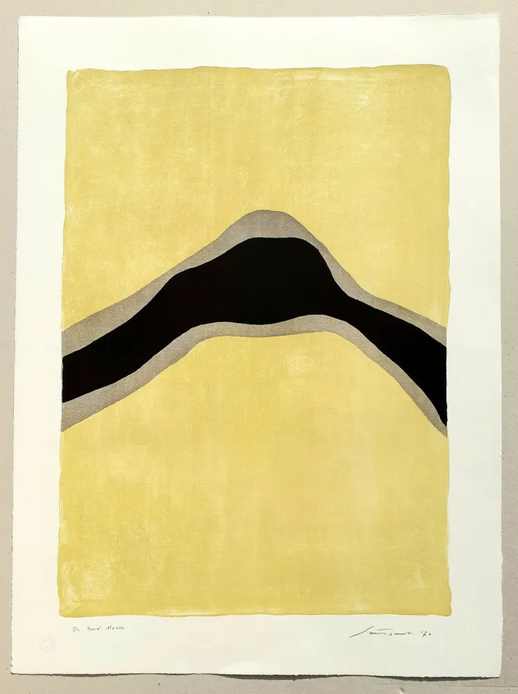 Litografia Santomaso - Separazione giallo e nero