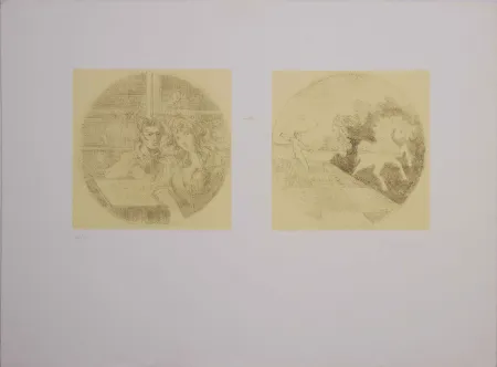 Água-Forte Sassu - Caffé e cavallo su roccia