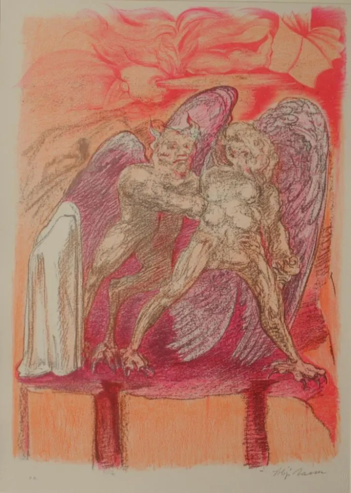 Litografia Sassu - SENZA TITOLO