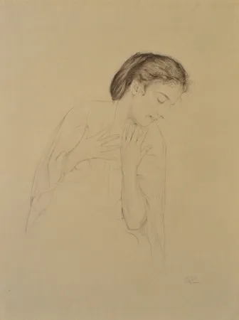 Gravura Sauer - Femme de profil