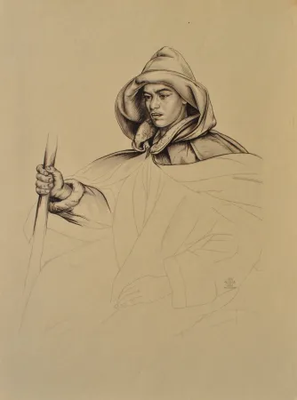 Gravura Sauer - Le berger Andalou