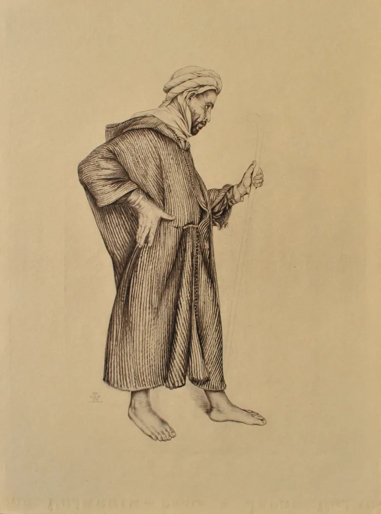 Gravura Sauer - Le voyageur du désert