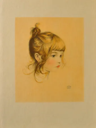 Gravura Sauer - Portrait de jeune fille