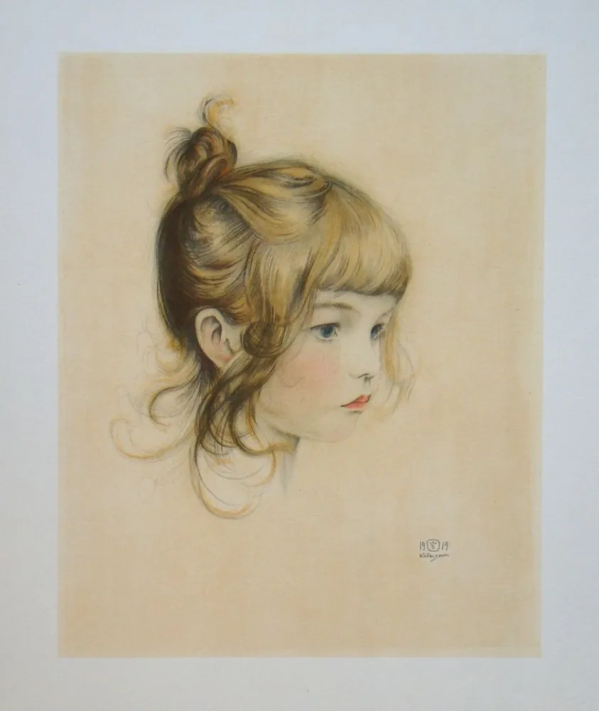 Litografia Sauer - Portrait de Nicole