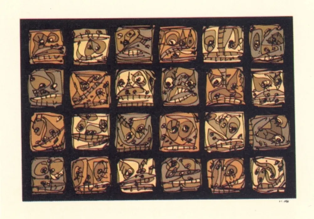 Litografia Saura - Abierta 2