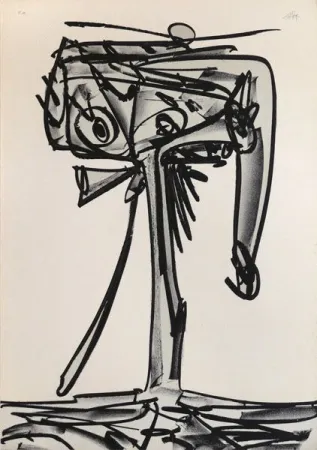 Litografia Saura - Antonio Saura