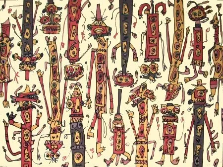 Litografia Saura - Antonio Saura