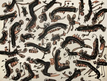 Litografia Saura - Antonio Saura