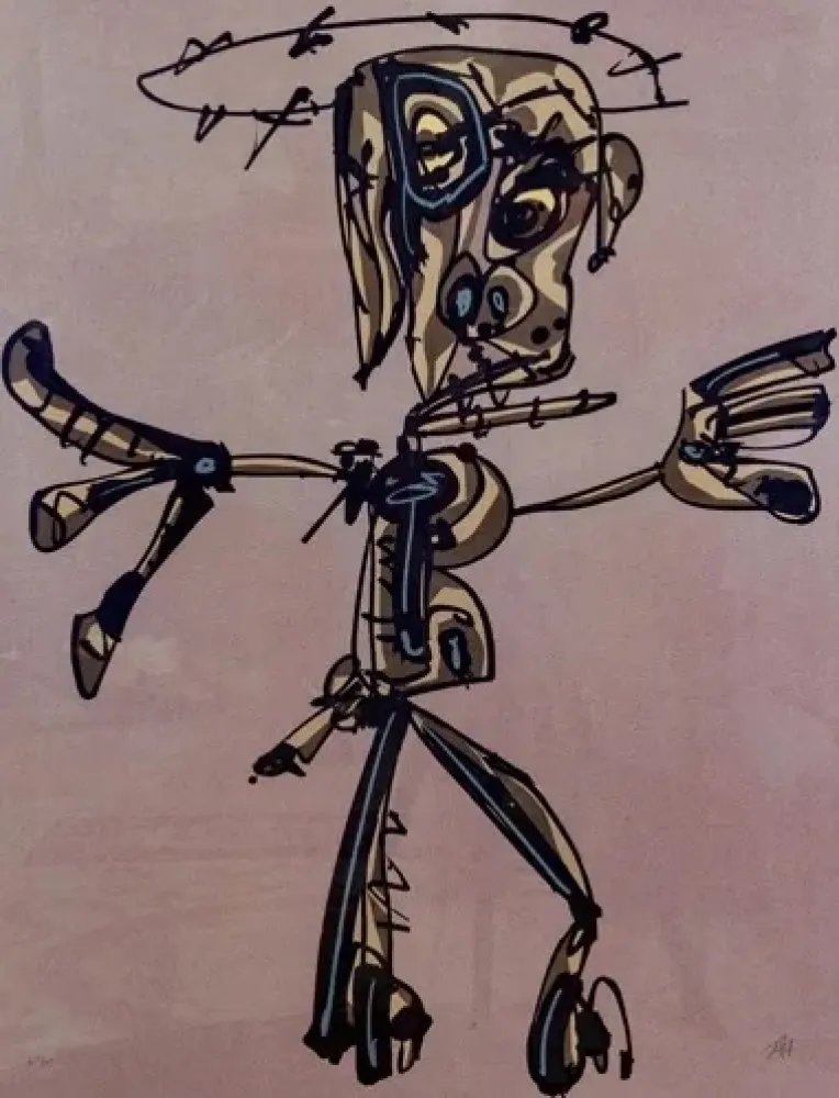 Litografia Saura - Crucifixión