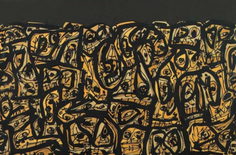 Litografia Saura - Foule