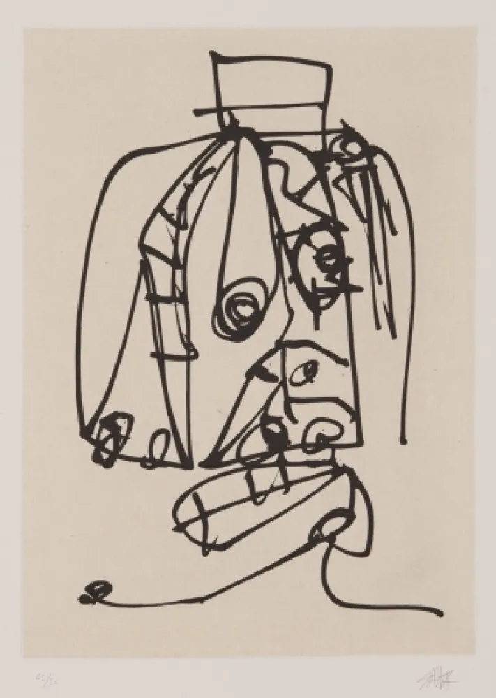 Água-Forte E Água-Tinta Saura - Frauen portrait mit Hut 3