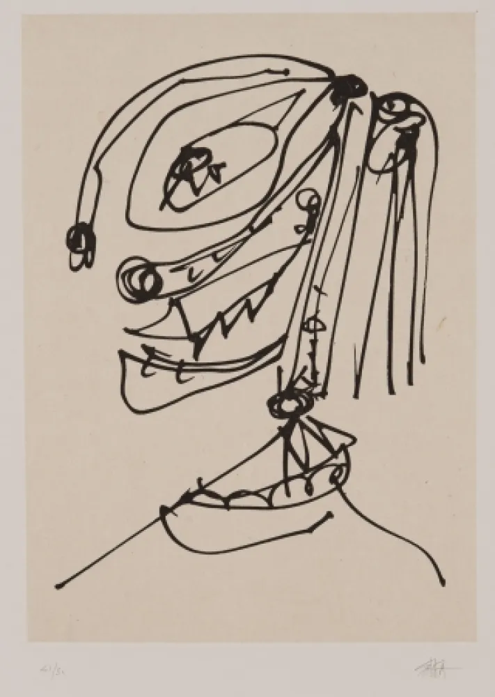 Água-Forte E Água-Tinta Saura - Frauen portrait mit Hut 4