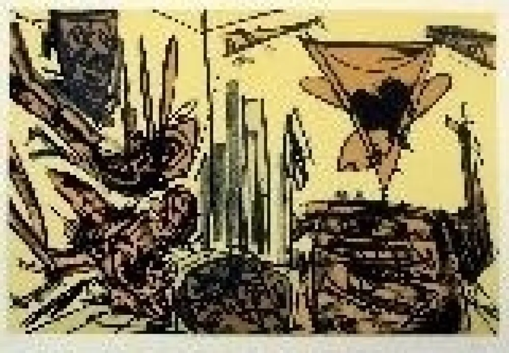 Litografia Saura - Kafka 5