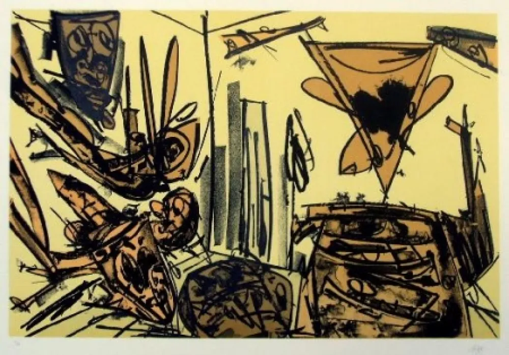 Litografia Saura - Kafka