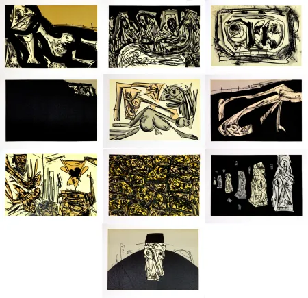 Sem Técnica Saura - Kafka - Tagebücher  (10 original lithograph)