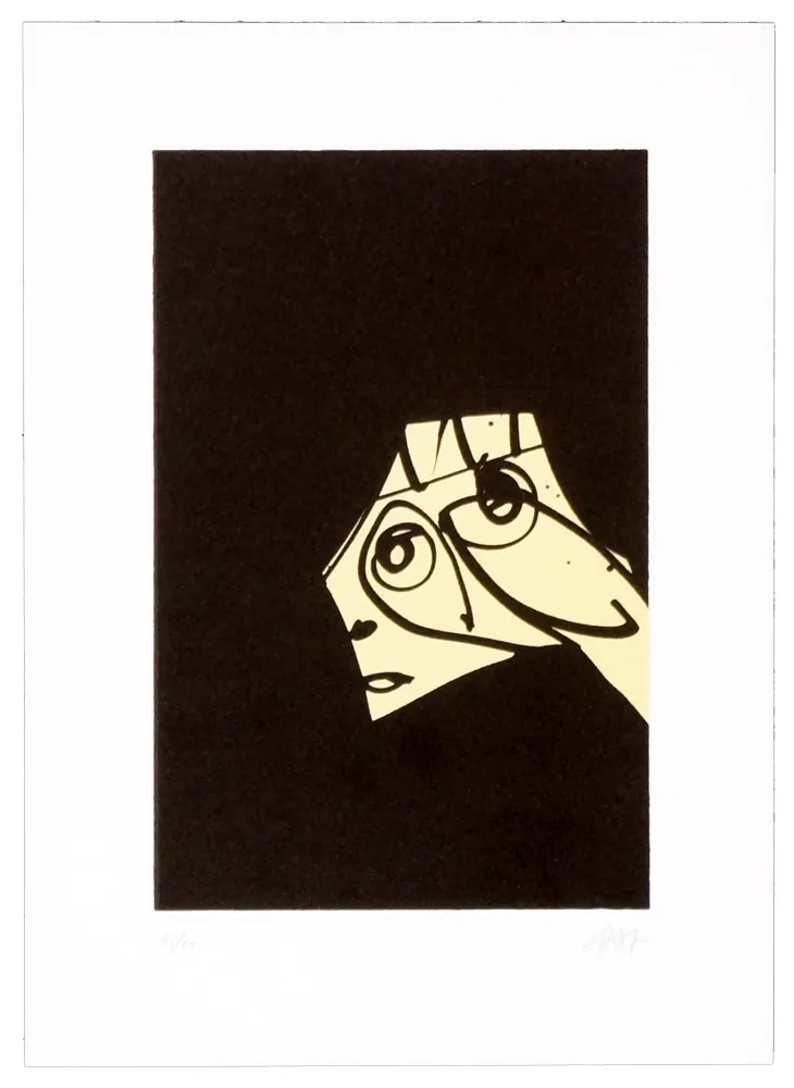 Litografia Saura - Le chien de Goya