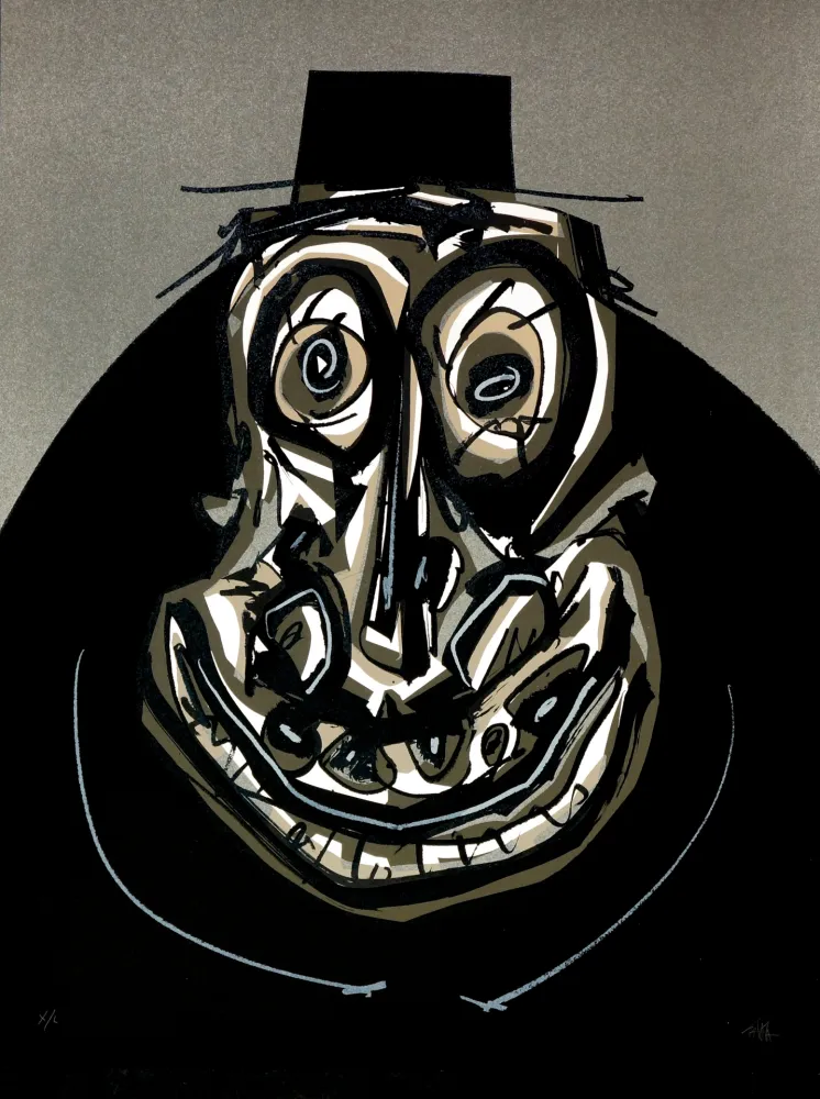 Litografia Saura - Melanchton I, Une chaire d'ombre