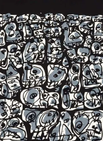 Serigrafia Saura - Multitud