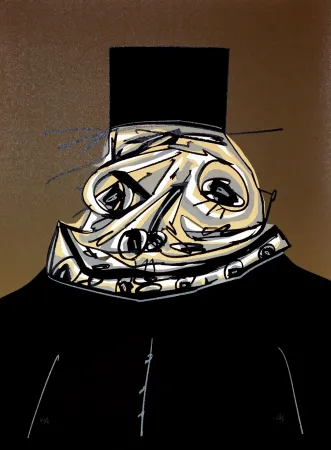 Litografia Saura - Philippe II,  Une chaire d'ombre